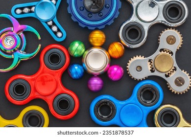 Colorful Fidget finger spinner stress, anxiety relief toy.