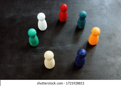 Colorful figures as a concept of diversity. - Shutterstock ID 1721928811