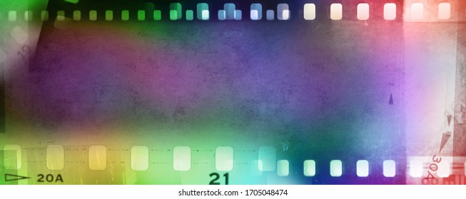 Colorful Film Negative Frames Background