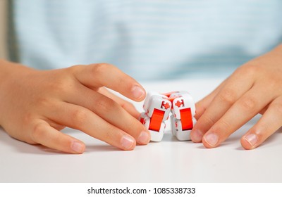 Colorful Fingers Antistress Toy In Child Hand