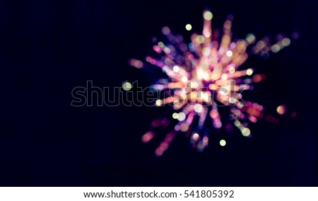 Colorful fireworks of celebration.bokeh blur