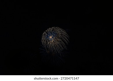 Colorful fireworks exploding in the night sky during a festive celebration. Bright red, green, blue, and white fireworks illuminate the dark background, symbolizing joy, celebration, holidays, and special events. Perfect for themes of New Year, festivals, independence day, parties, and celebrations.