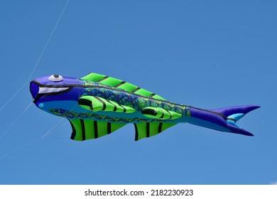 Colorful Fish Kite Against Blue Sky