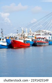 Colorful Fishing Boats In The Port.