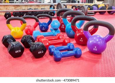 Colorful Fitness Tools On The Floor