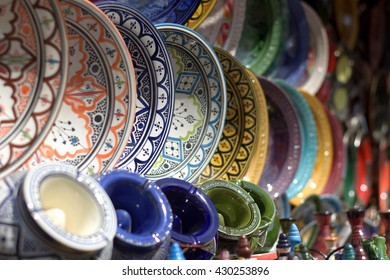 Colorful folk art of the Arab markets