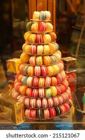 Colorful French Macaroons in Store