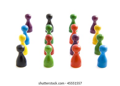 Colorful Game Objects Row Isolated Over Stock Photo 45551557 