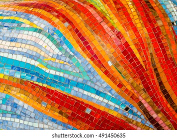 Colorful Glass Mosaic Wall Background