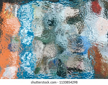 Colorful Glass Texture Table Top Mosaic Stock Photo 1133854298