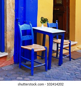 Colorful Greece - Traditional Street Taverna