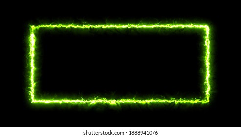 Colorful of green rectangle light abstract effect in black background - Powered by Shutterstock