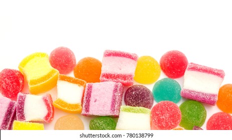 Colorful Gummy Candy On White Background Stock Photo 780138799 ...