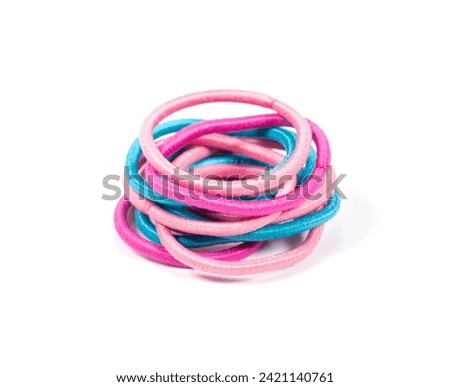 Colorful hair elastic isolated on white background