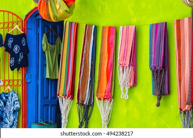 Colorful hammocks for sale in Suchitoto, El Salvador, Central America - Powered by Shutterstock