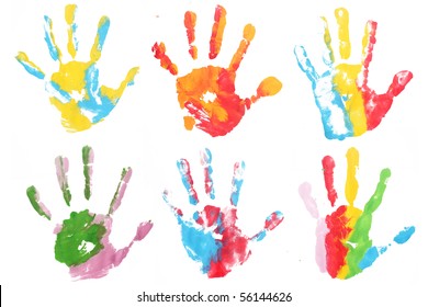 Colorful Hand Painted Isolated