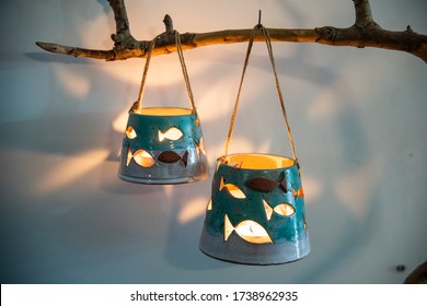 Colorful Handmade Ceramic Candle Holder 