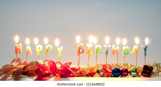 Colorful Happy Birthday Candles On White Stock Photo 1212648022 ...