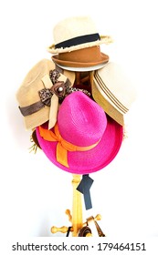 Colorful Hat On A Rack