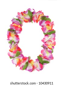 A Colorful Hawaiian Lei With Bright Colorful Flowers