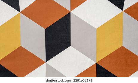 colorful hexagon background cube shape and irregular color with non-repeating pattern