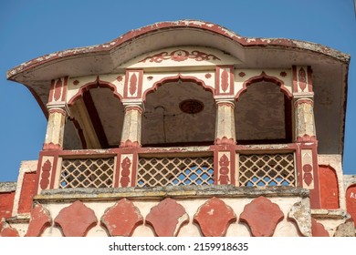 Colorful Hindu Temple On Top Of Parvati Hill At Pune India.