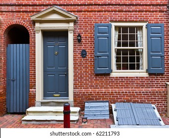 Colorful Historical House In Philadelphia, Pennsylvania