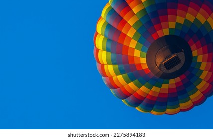 Colorful Hot Air Ballon in Blue Sky 
