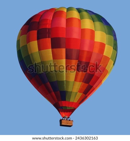 A colorful hot  air balloon in the sky                               