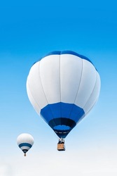 Colorful Hot Air Balloons On Blue Sky