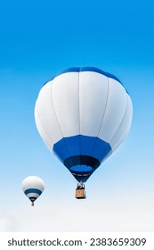 colorful hot air balloons on blue sky