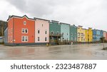 The colorful houses in Dawson city, Yukon, Canada