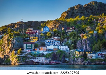 Colorful houses at downtown Saint John Newfoundland Canada	