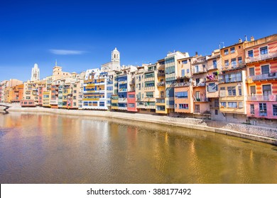 Colorful Houses Of Girona, Spain