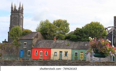 Colorful Houses In Limerick, Ireland