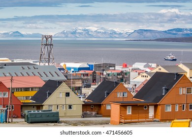 Colorful Houses Of Longyearbyen, Norway