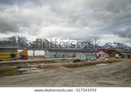 Colorful houses in Longyearbyen, Svalbard, Norway