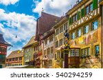 Colorful houses in the swiss town Stein am Rhein
