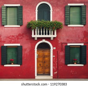 Colorful houses taken on Burano island , Venice, Italy - Powered by Shutterstock