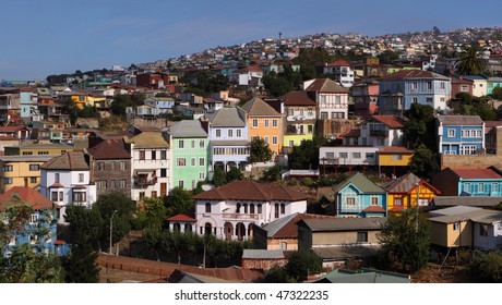 Colorful Housing In Valparaiso, Chile