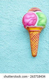 Colorful Ice Cream Parlor Sign 