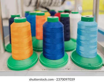 spools industrial wool Colorful