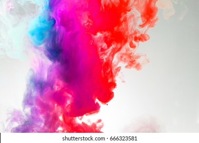 Colorful Ink  In Water. Abstract Background. Color Explosion