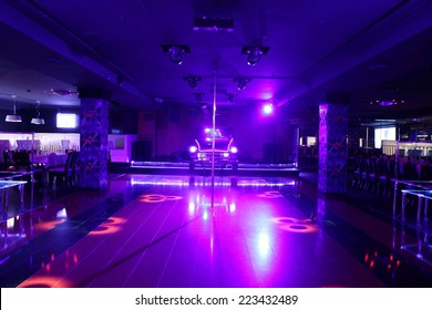 Colorful Interior Of Bright And Beautiful Night Club