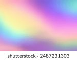 Colorful iridescent, holographic rainbow foil texture background. 