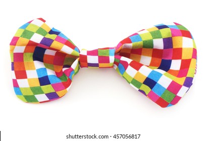 Colorful isolated bow tie on a white background.