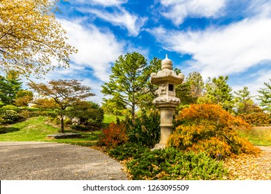 Colorful Japanese Garden At The Missouri Botanical Garden, St Louis, Mo