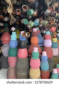 Colorful Jars In Ubud Bali Indonesia