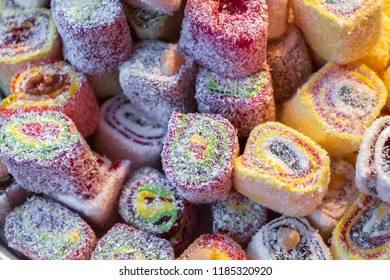 Colorful Jelly Mix Sugar Roll Up Sweet Jelly And Flavor Fruit