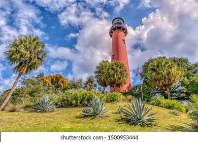 Colorful Jupiter Inlet Lighthouse in Florida